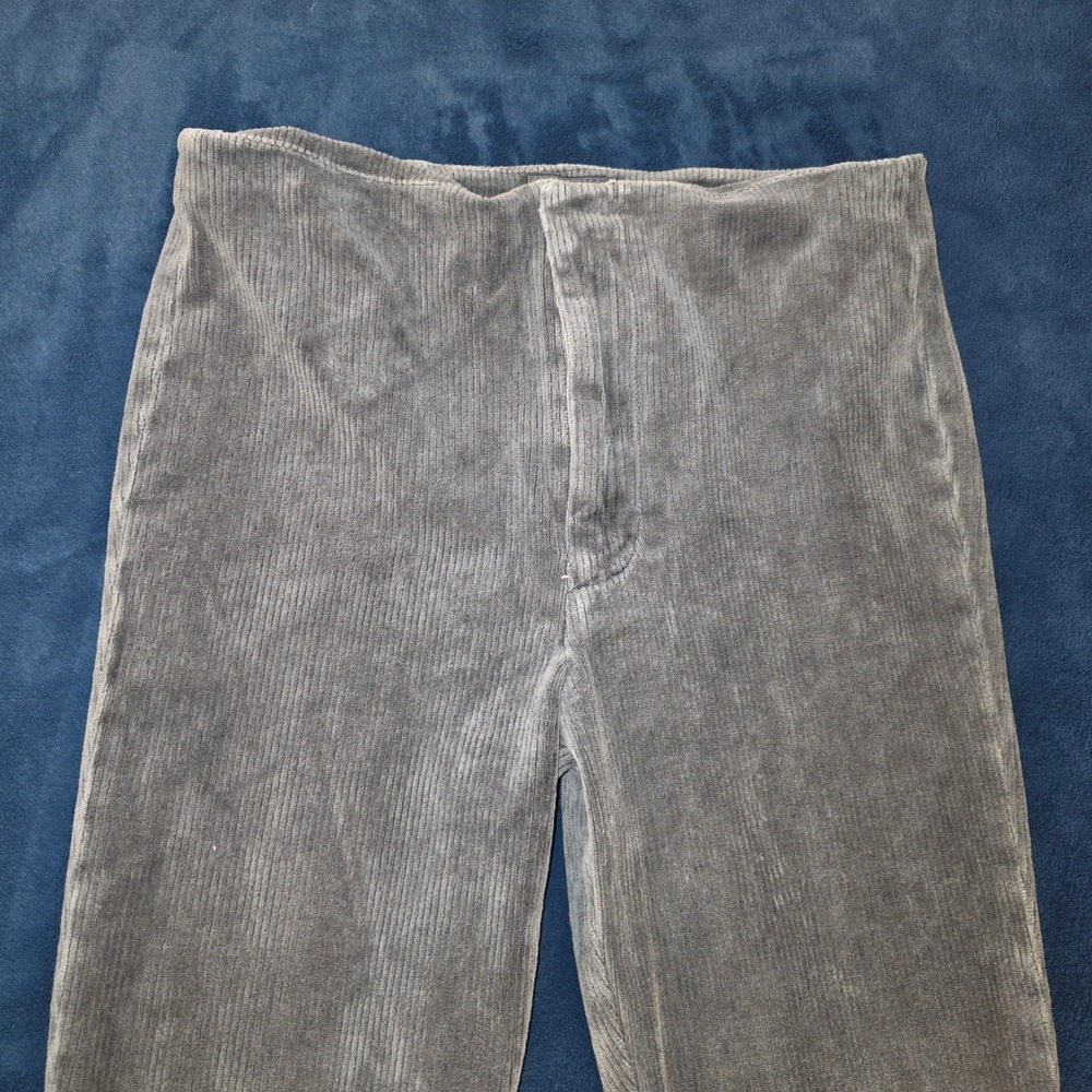 Mother High Waisted Seamless Looker Charcoal Gray Corduroy Pants 28 1771-497